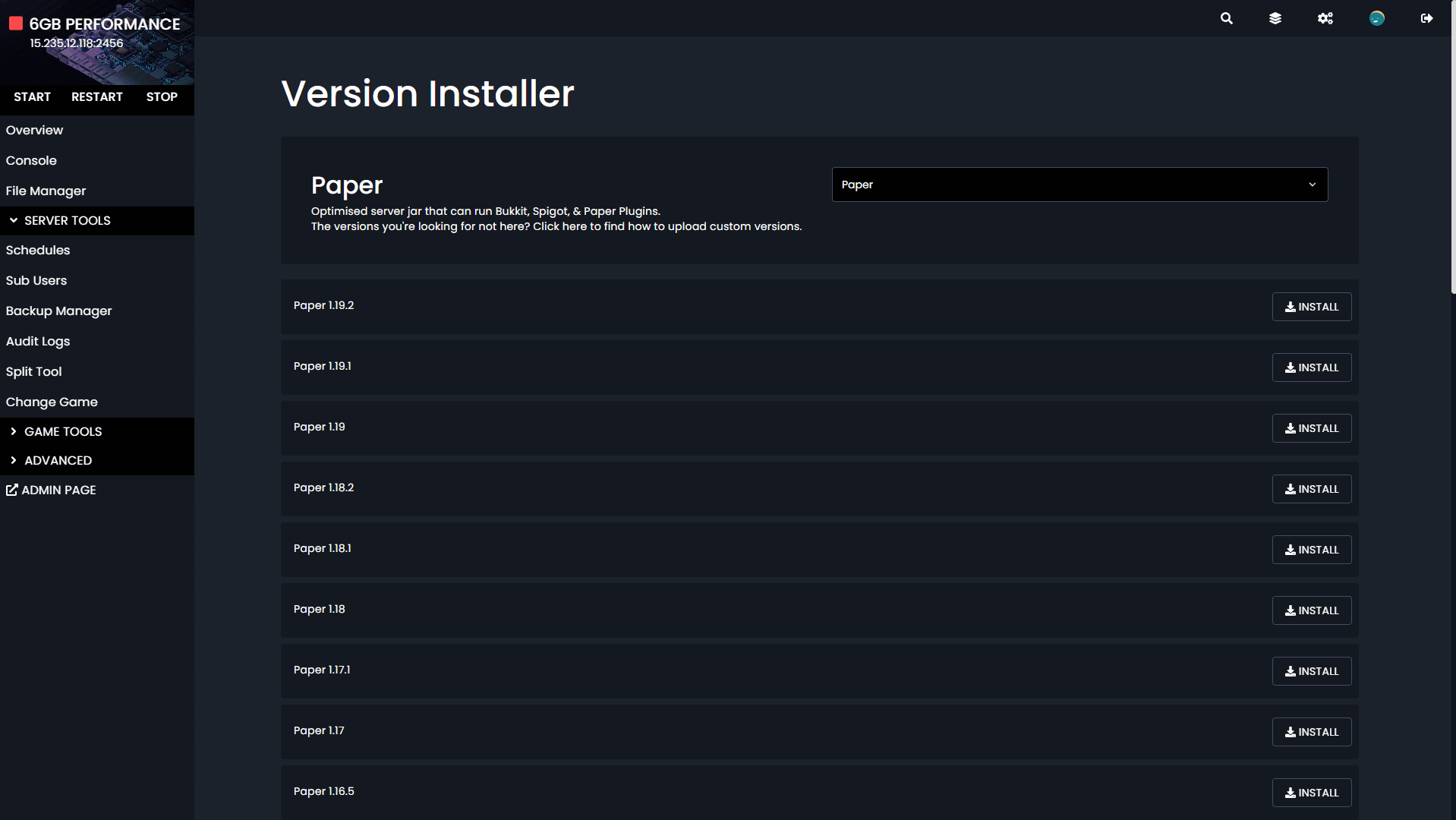 version installer